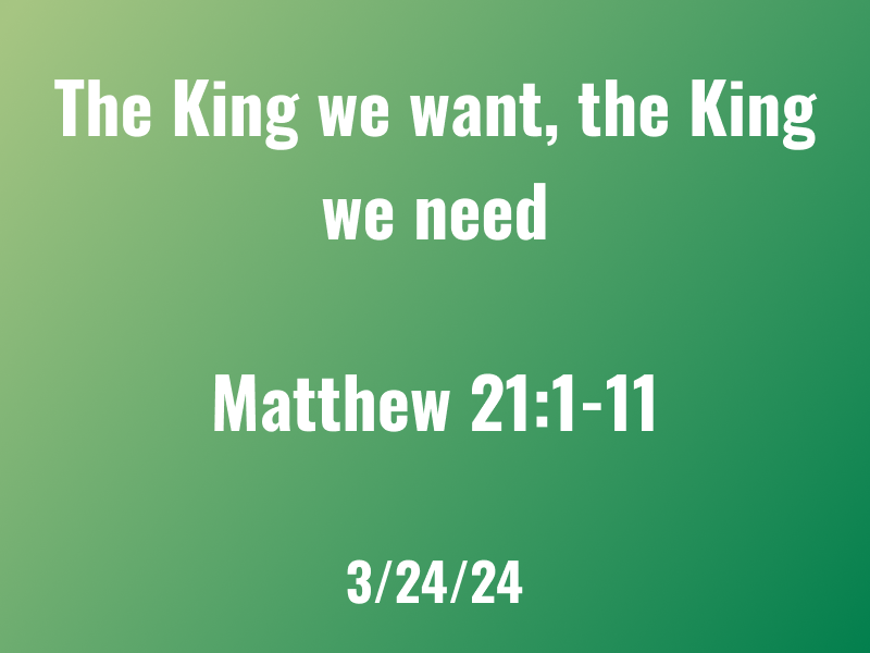 The King we want, the King we need. – Tree of Life Anglican Church ...